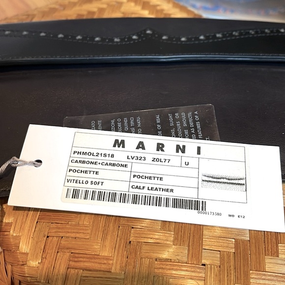 NWT MARNI Wingtip Leather Envelope Clutch RARE with Dustbag [2012 Collection]